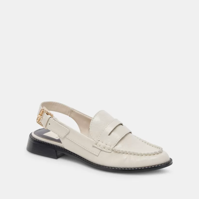 Wide Widths | Flats & Loafers | Dolce Vita HARDI WIDE LOAFERS IVORY CRINKLE PATENT IVORYCRINKLEPATENT