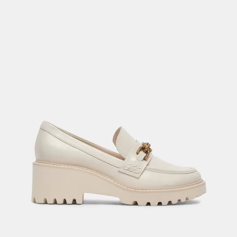 Wedges | Flats & Loafers | Dolce Vita HARLEN LOAFERS IVORY CRINKLE PATENT IVORYCRINKLEPATENT