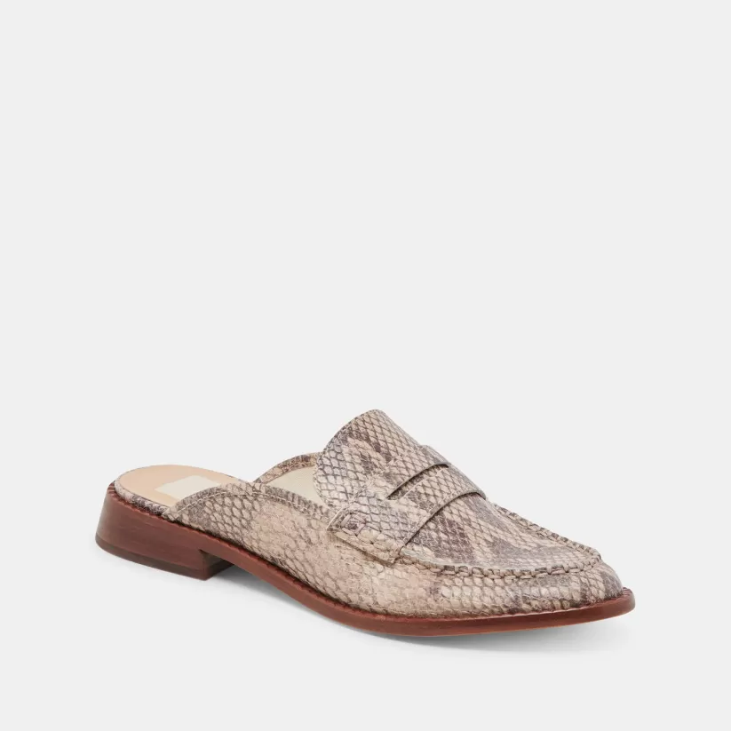 Mules & Clogs | Flats & Loafers | Dolce Vita HAVAN LOAFERS SAND SNAKE EMBOSSED SANDSNAKEEMBOSSED