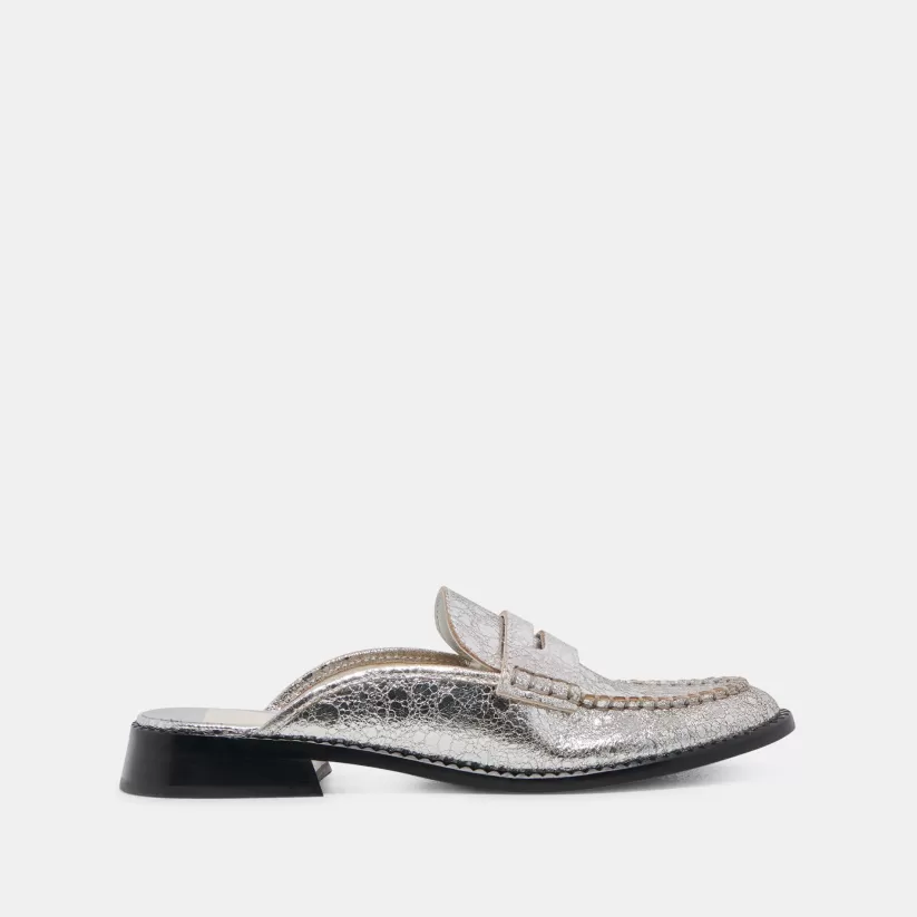 Mules & Clogs | Flats & Loafers | Dolce Vita HAVAN LOAFERS SILVER DISTRESSED LEATHER SILVERDISTRESSEDLEATHER