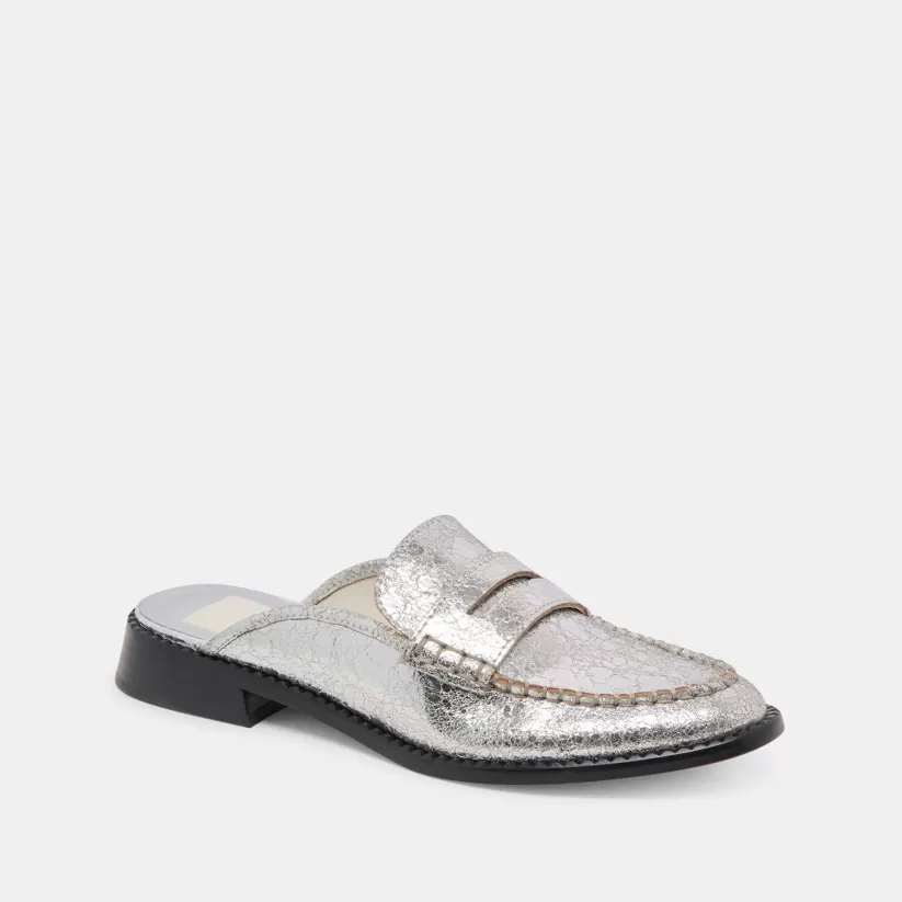 Mules & Clogs | Flats & Loafers | Dolce Vita HAVAN LOAFERS SILVER DISTRESSED LEATHER SILVERDISTRESSEDLEATHER