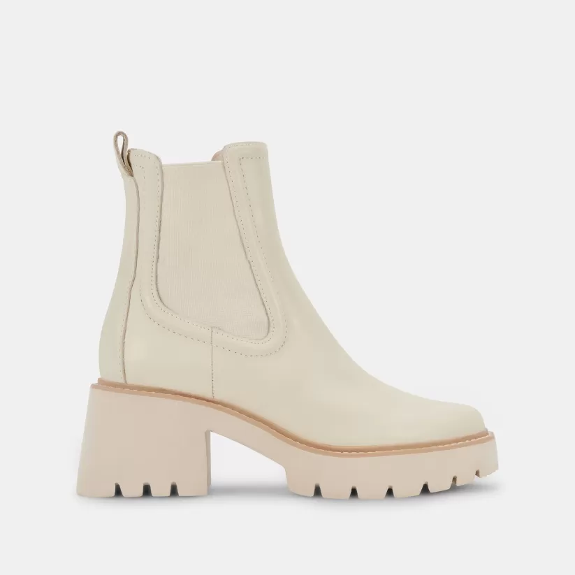 Wide Widths | Dolce Vita HAWK H20 WIDE BOOTIES IVORY LEATHER IVORYLEATHERH2O