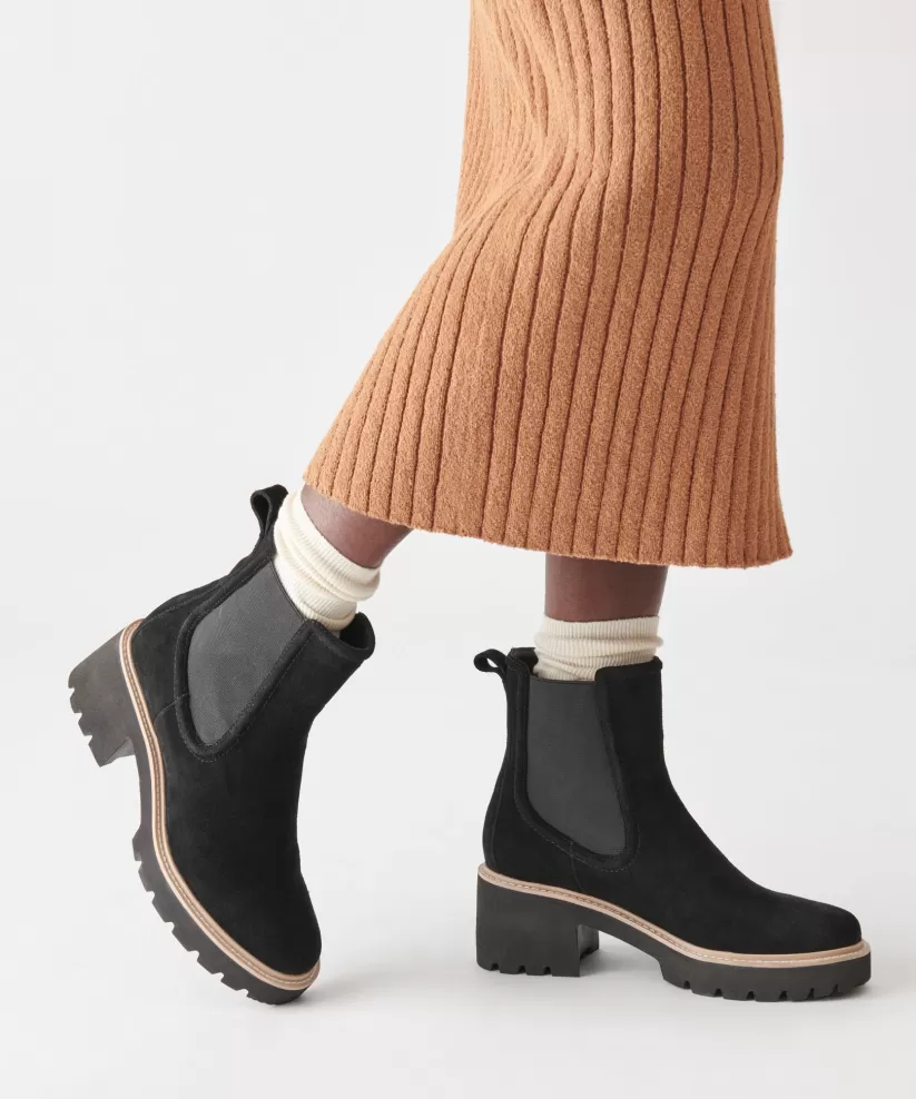 Wide Widths | Dolce Vita HAWK H20 WIDE BOOTIES ONYX SUEDE ONYXSUEDEH2O