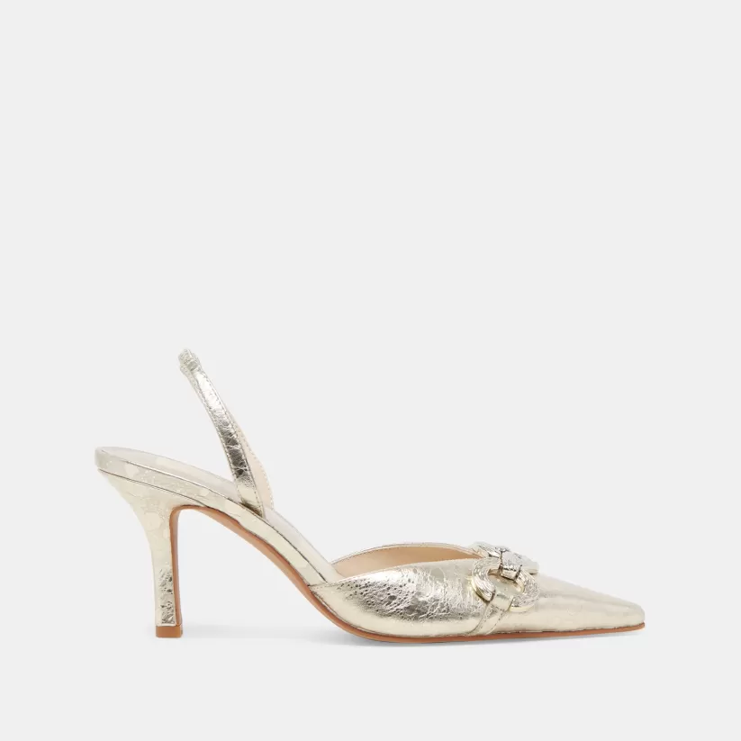 Make It Metallic | Heels | Dolce Vita HAYLEE HEELS PLATINUM DISTRESSED LEATHER PLATINUMDISTRESSEDLEATHER