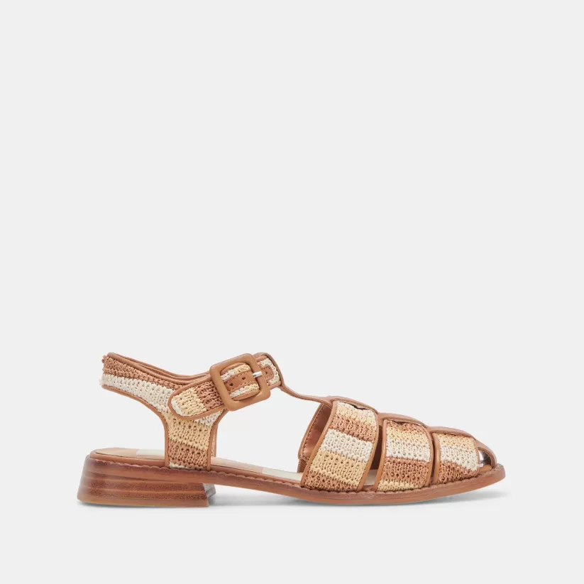 Sandals | Flats & Loafers | Dolce Vita HOLIS SANDALS TAN MULTI RAFFIA TANMULTIRAFFIA