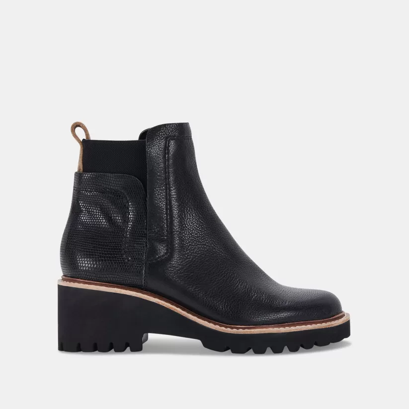 Wide Widths | Dolce Vita HUEY H2O WIDE BOOTIES BLACK LEATHER H2O BLACKLEATHERH2O
