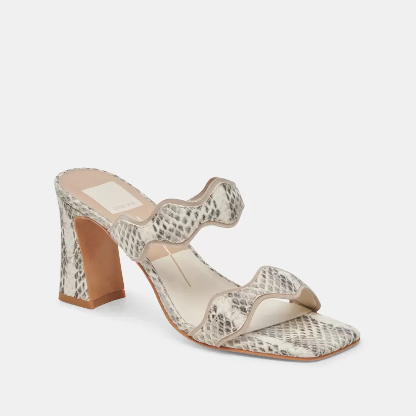 Heels | Dolce Vita ILVA HEELS GREY WHITE EMBOSSED LEATHER GREYWHITEEMBOSSEDLEATHER