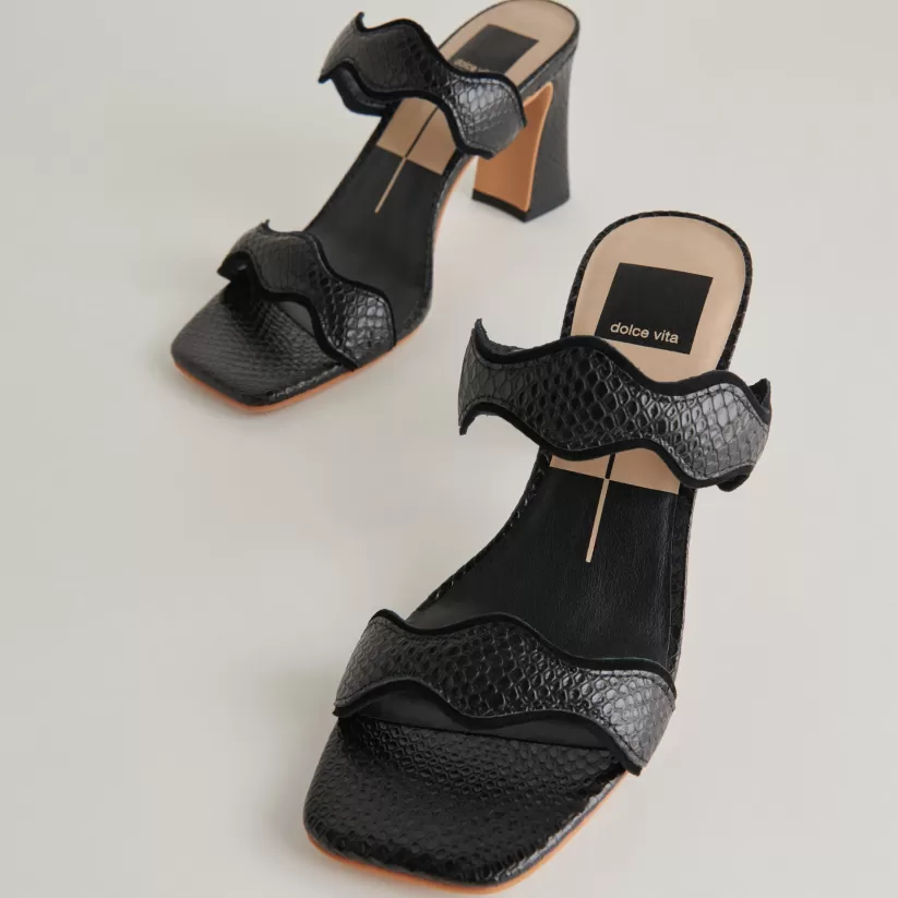 Heels | Dolce Vita ILVA HEELS ONYX EMBOSSED LEATHER ONYXEMBOSSEDLEATHER