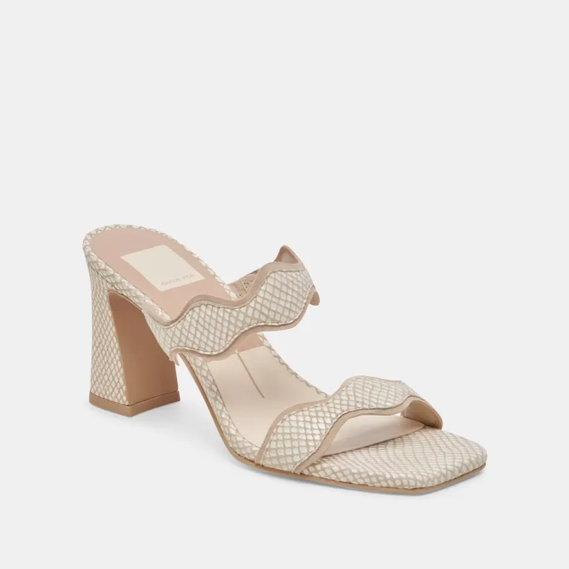 Heels | Dolce Vita ILVA HEELS WHITE NATURAL EMBOSSED LEATHER WHITENATURALEMBOSSEDLEATHER