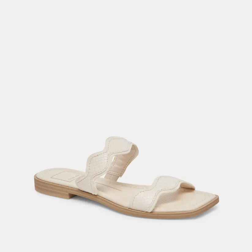 Sandals | Dolce Vita ILVA SANDALS CREME EMBOSSED LEATHER CREMEEMBOSSEDLEATHER