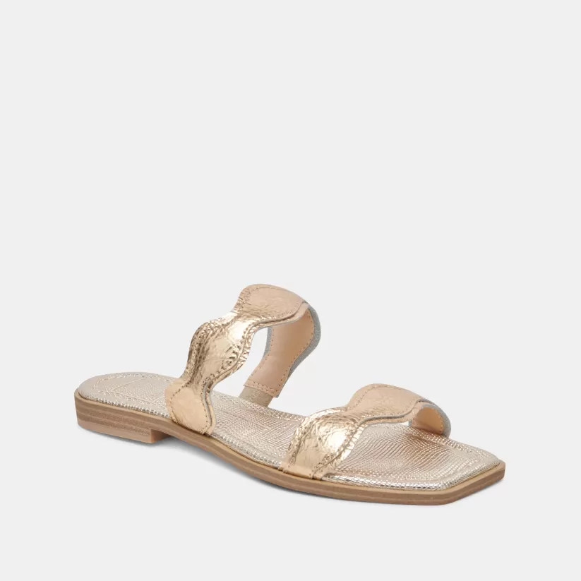 Sandals | Dolce Vita ILVA SANDALS GOLD DISTRESSED LEATHER GOLDDISTRESSEDLEATHER