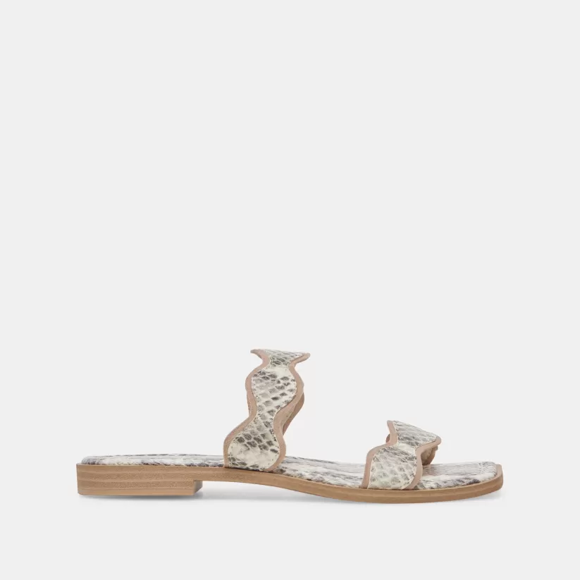 Sandals | Dolce Vita ILVA SANDALS GREY WHITE EMBOSSED LEATHER GREYWHITEEMBOSSEDLEATHER