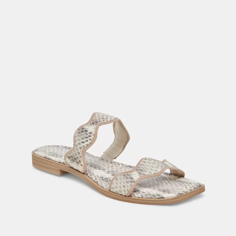Sandals | Dolce Vita ILVA SANDALS GREY WHITE EMBOSSED LEATHER GREYWHITEEMBOSSEDLEATHER
