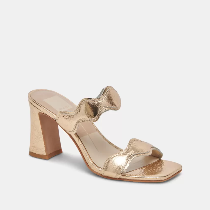 Wide Widths | Heels | Dolce Vita ILVA WIDE HEELS GOLD DISTRESSED LEATHER GOLDDISTRESSEDLEATHER