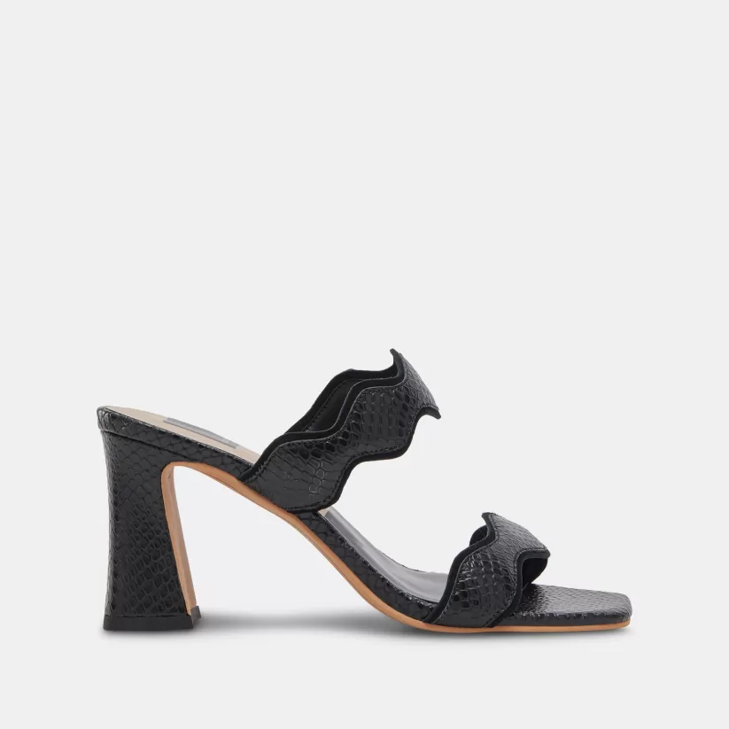 Wide Widths | Heels | Dolce Vita ILVA WIDE HEELS ONYX EMBOSSED LEATHER ONYXEMBOSSEDLEATHER
