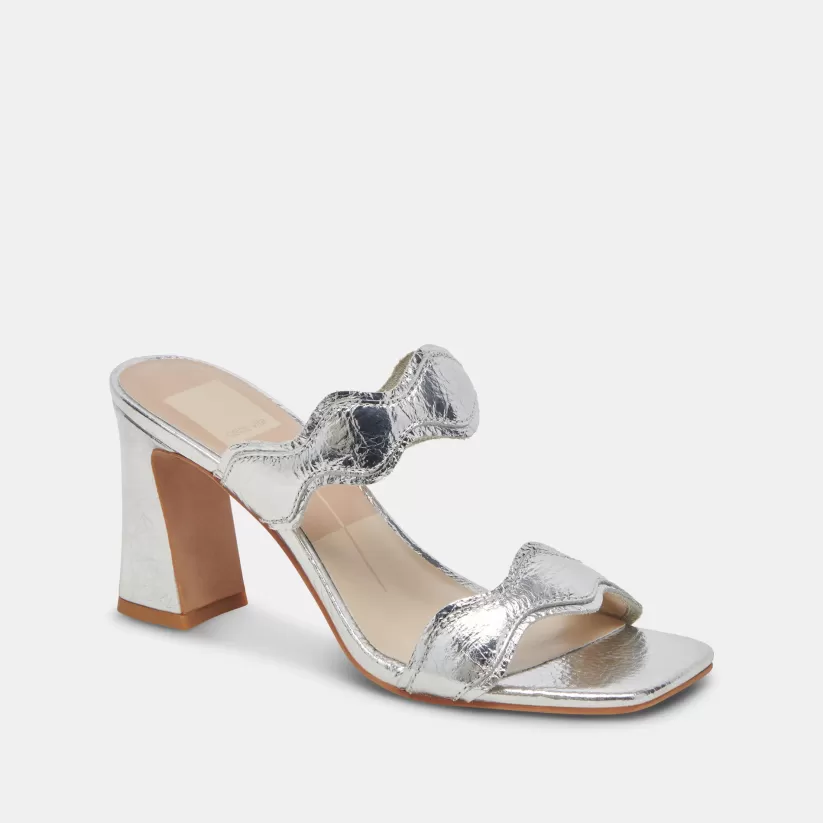 Wide Widths | Heels | Dolce Vita ILVA WIDE HEELS SILVER DISTRESSED LEATHER SILVERDISTRESSEDLEATHER
