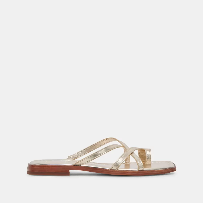 Sandals | Dolce Vita INDIGO SANDALS GOLD DISTRESSED LEATHER GOLDDISTRESSEDLEATHER