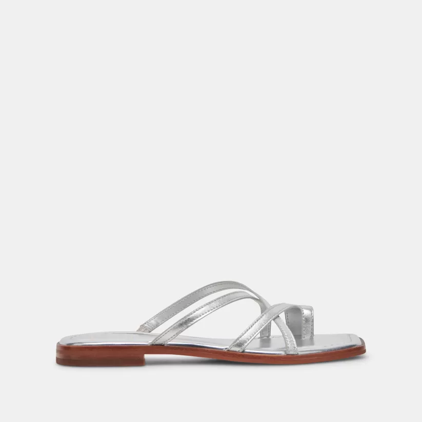 Sandals | Dolce Vita INDIGO SANDALS SILVER DISTRESSED LEATHER SILVERDISTRESSEDLEATHER