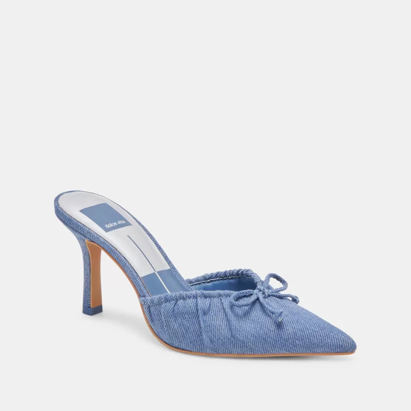 Mules & Clogs | Heels | Dolce Vita KAIRI HEELS BLUE DENIM BLUEDENIM