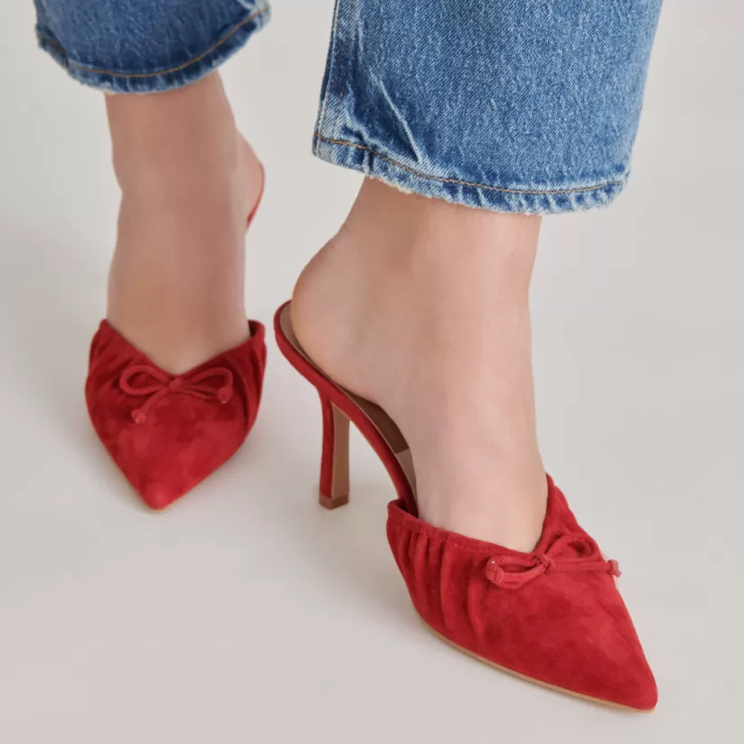 Mules & Clogs | Heels | Dolce Vita KAIRI HEELS CRIMSON SUEDE CRIMSONSUEDE