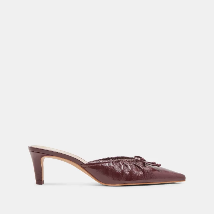 Mules & Clogs | Heels | Dolce Vita KAIRI MID HEELS CRANBERRY CRINKLE PATENT CRANBERRYCRINKLEPATENT