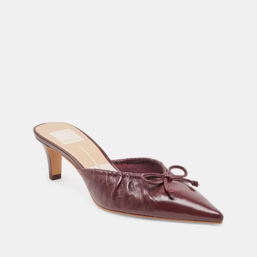 Mules & Clogs | Heels | Dolce Vita KAIRI MID HEELS CRANBERRY CRINKLE PATENT CRANBERRYCRINKLEPATENT