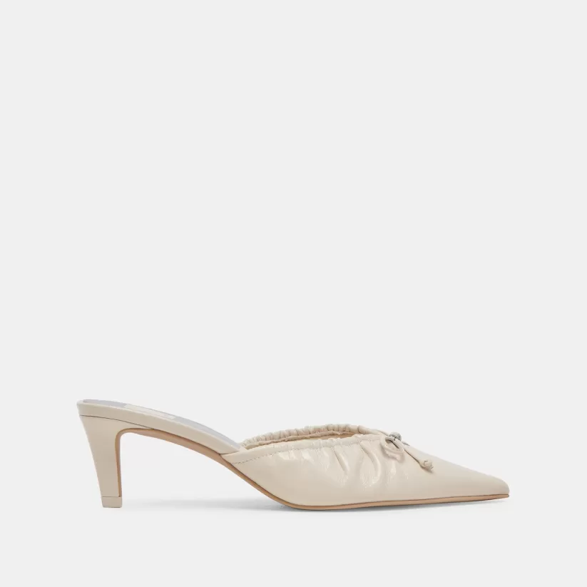 Mules & Clogs | Heels | Dolce Vita KAIRI MID HEELS IVORY CRINKLE PATENT IVORYCRINKLEPATENT
