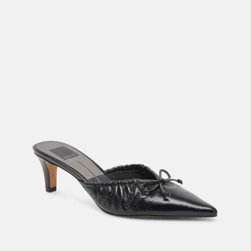 Mules & Clogs | Heels | Dolce Vita KAIRI MID HEELS MIDNIGHT CRINKLE PATENT MIDNIGHTCRINKLEPATENT