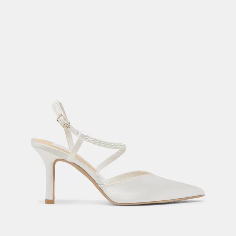 Heels | Dolce Vita KAMRA PEARL HEELS TRUE WHITE SATIN TRUEWHITESATIN