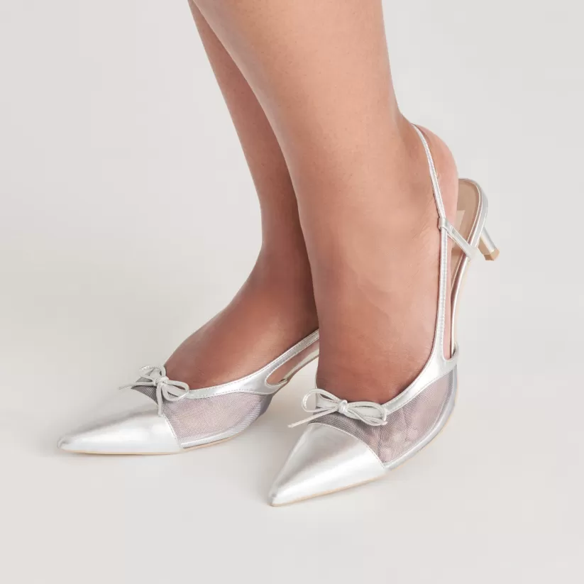 Make It Metallic | Heels | Dolce Vita KANDI HEELS SILVER MESH SILVERMESH