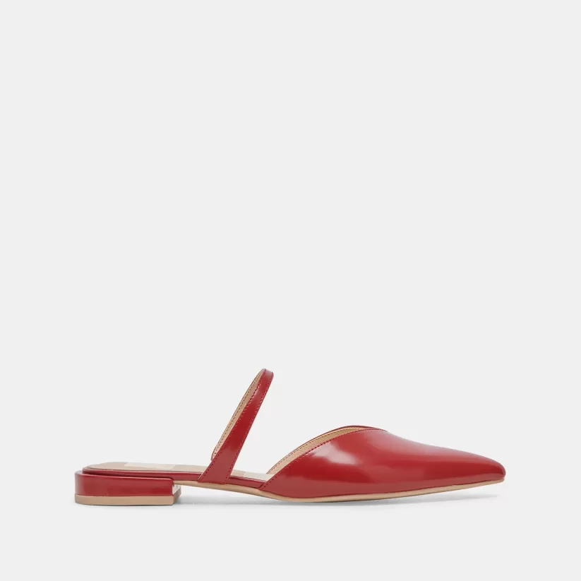 Mules & Clogs | Flats & Loafers | Dolce Vita KANIKA FLATS RED CRINKLE PATENT REDCRINKLEPATENT