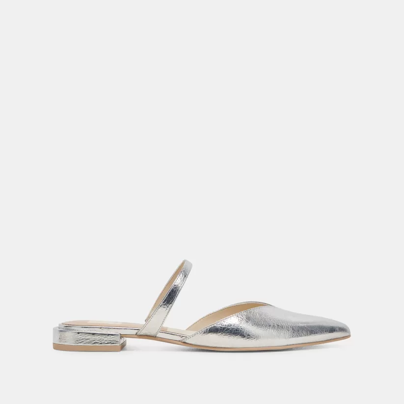 Mules & Clogs | Flats & Loafers | Dolce Vita KANIKA FLATS SILVER DISTRESSED LEATHER SILVERDISTRESSEDLEATHER