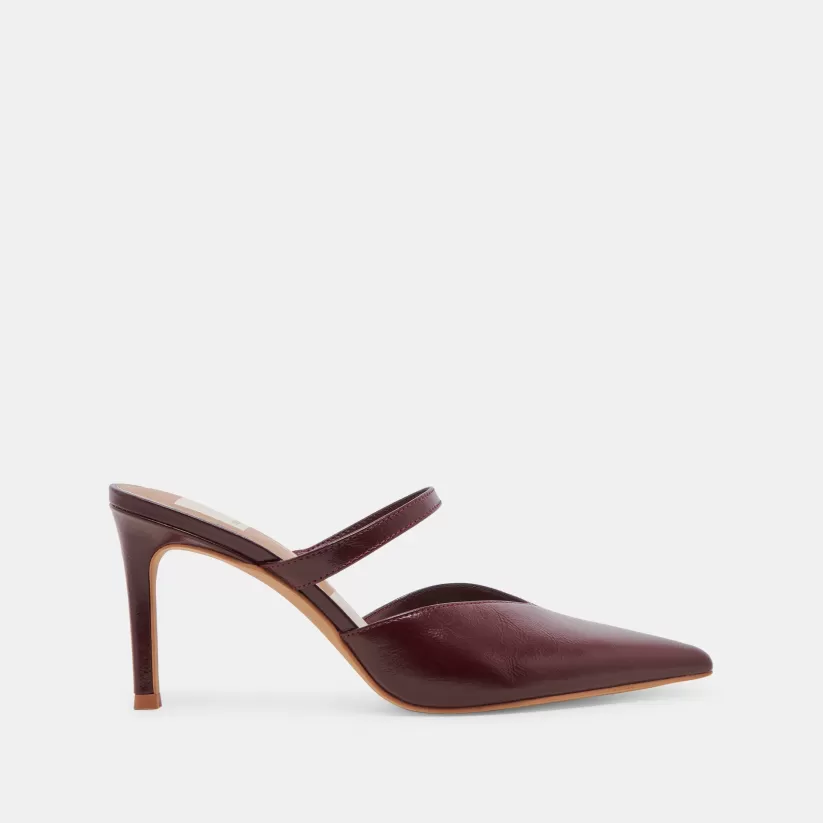 Mules & Clogs | Heels | Dolce Vita KANIKA HEELS BURGUNDY CRINKLE PATENT BURGUNDYCRINKLEPATENT