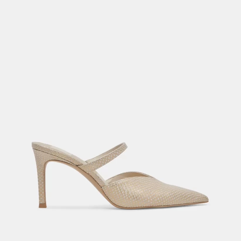Mules & Clogs | Heels | Dolce Vita KANIKA HEELS CHAMPAGNE EMBOSSED LEATHER CHAMPAGNEEMBOSSEDLEATHER