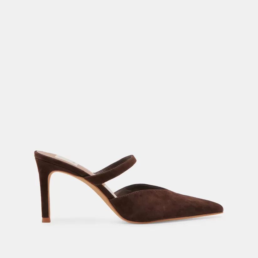 Mules & Clogs | Heels | Dolce Vita KANIKA HEELS DK BROWN SUEDE DKBROWNSUEDE