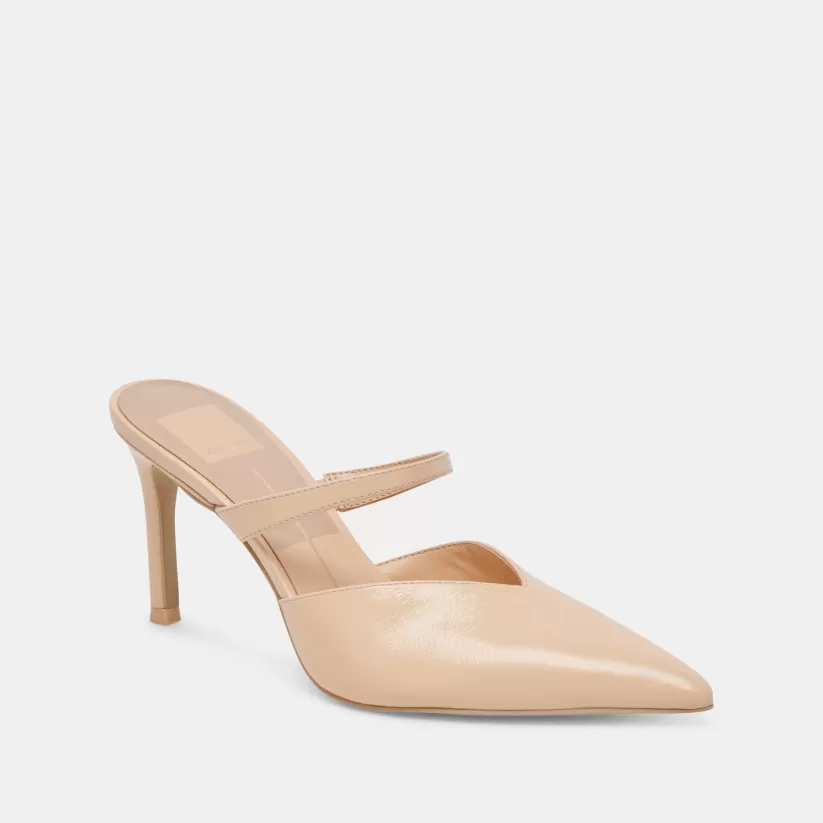 Mules & Clogs | Heels | Dolce Vita KANIKA HEELS FRENCH VANILLA CRINKLE PATENT FRENCHVANILLACRINKLEPATENT