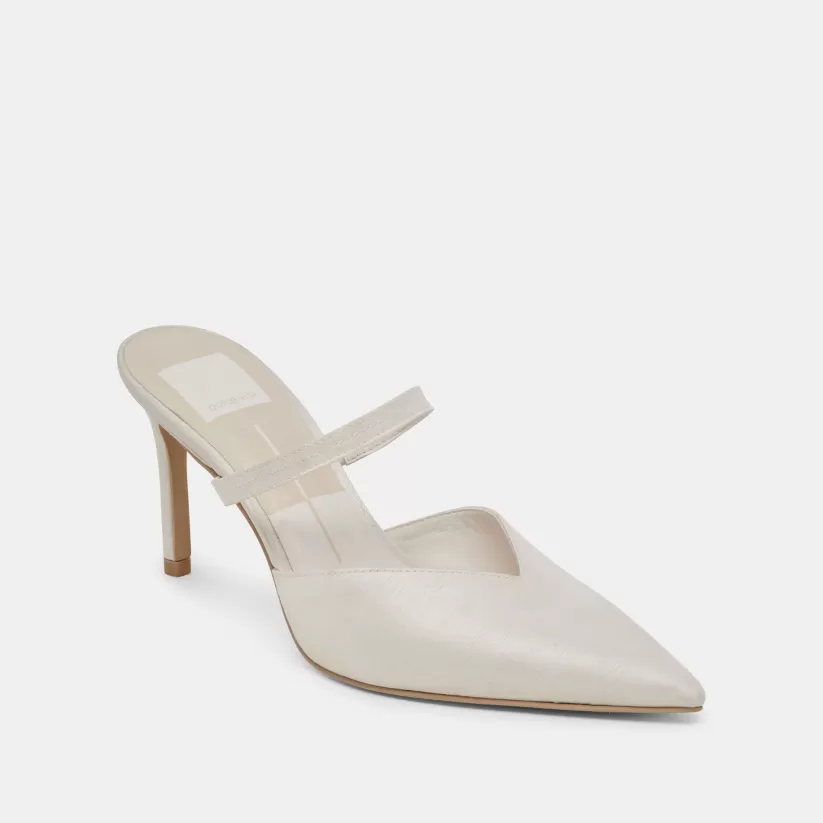 Mules & Clogs | Heels | Dolce Vita KANIKA HEELS IVORY SATIN IVORYSATIN