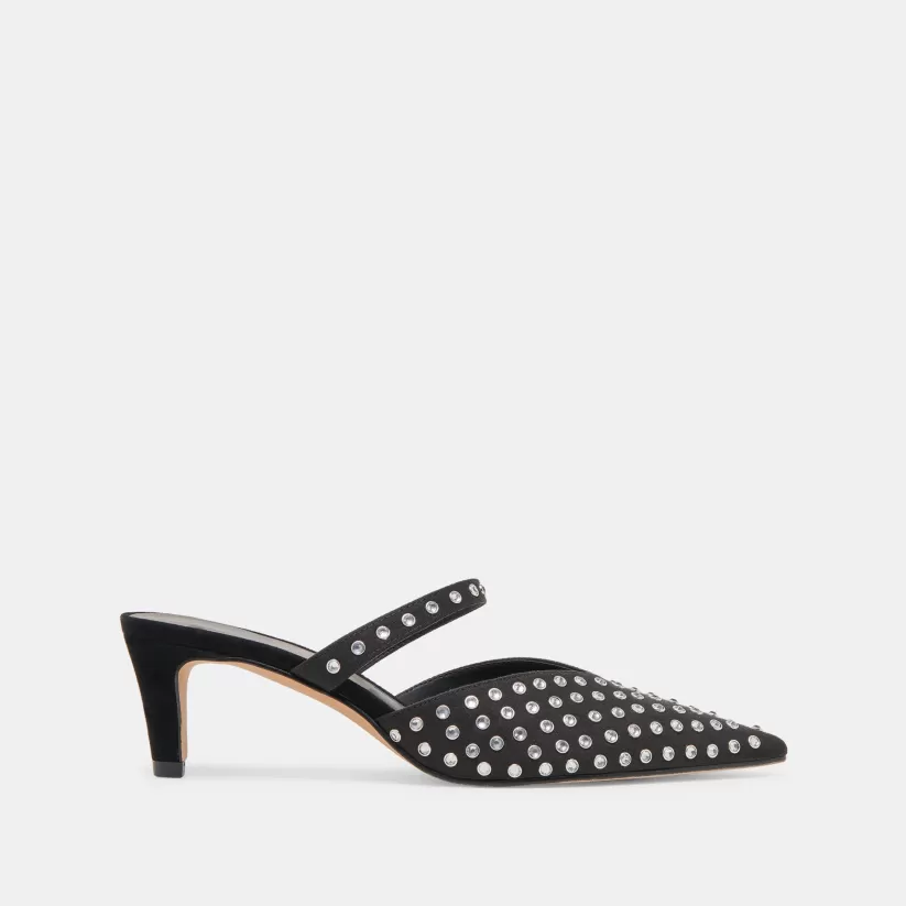 Heels | Dolce Vita KANIKA MID CRYSTAL STUD HEELS BLACK CRYSTAL BLACKCRYSTAL