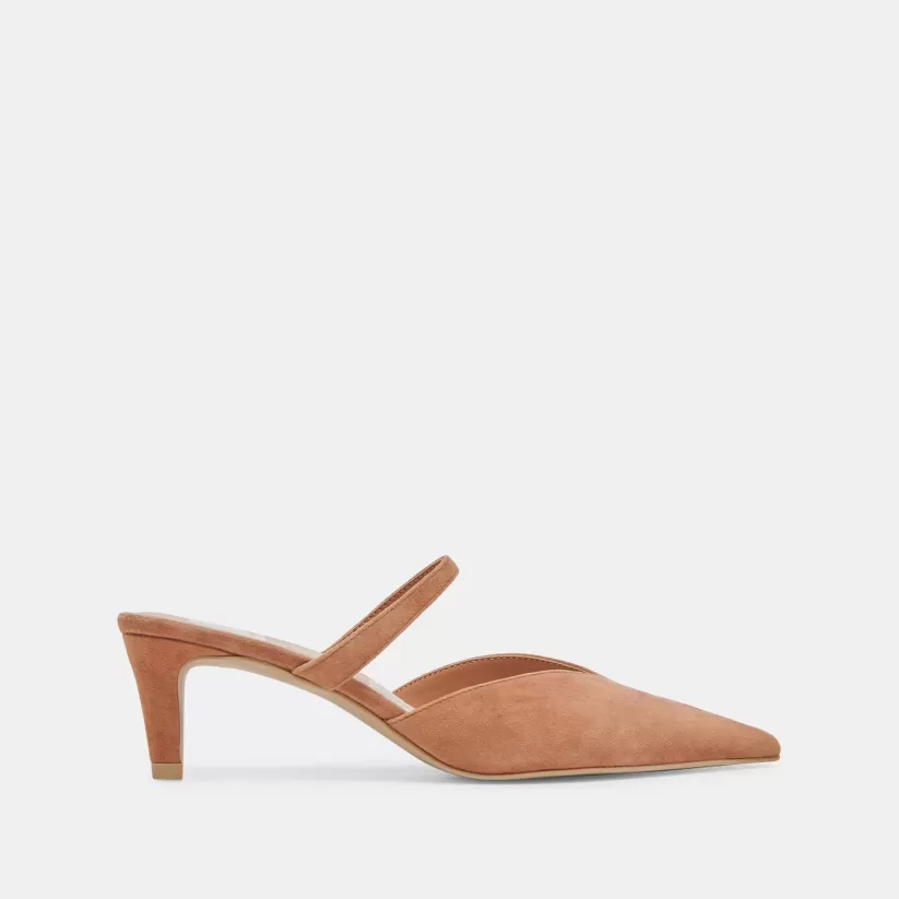 Mules & Clogs | Heels | Dolce Vita KANIKA MID HEELS BROWN SUEDE BROWNSUEDE
