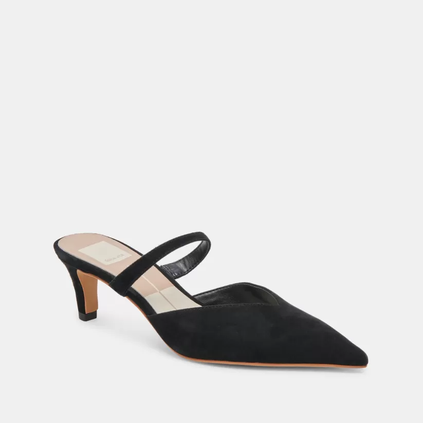 Mules & Clogs | Heels | Dolce Vita KANIKA MID HEELS ONYX SUEDE ONYXSUEDE