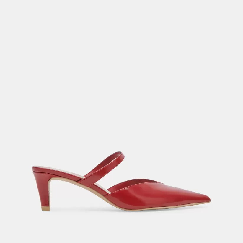 Mules & Clogs | Heels | Dolce Vita KANIKA MID HEELS RED CRINKLE PATENT REDCRINKLEPATENT