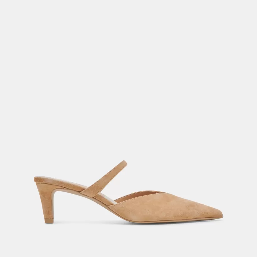 Mules & Clogs | Heels | Dolce Vita KANIKA MID HEELS TAN SUEDE TANSUEDE