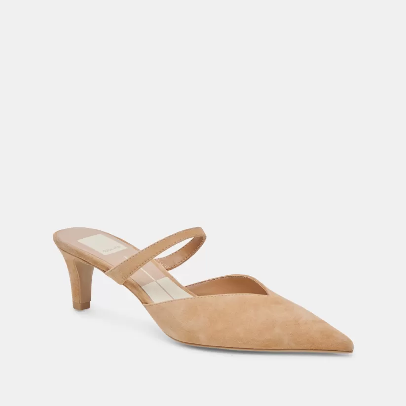 Mules & Clogs | Heels | Dolce Vita KANIKA MID HEELS TAN SUEDE TANSUEDE