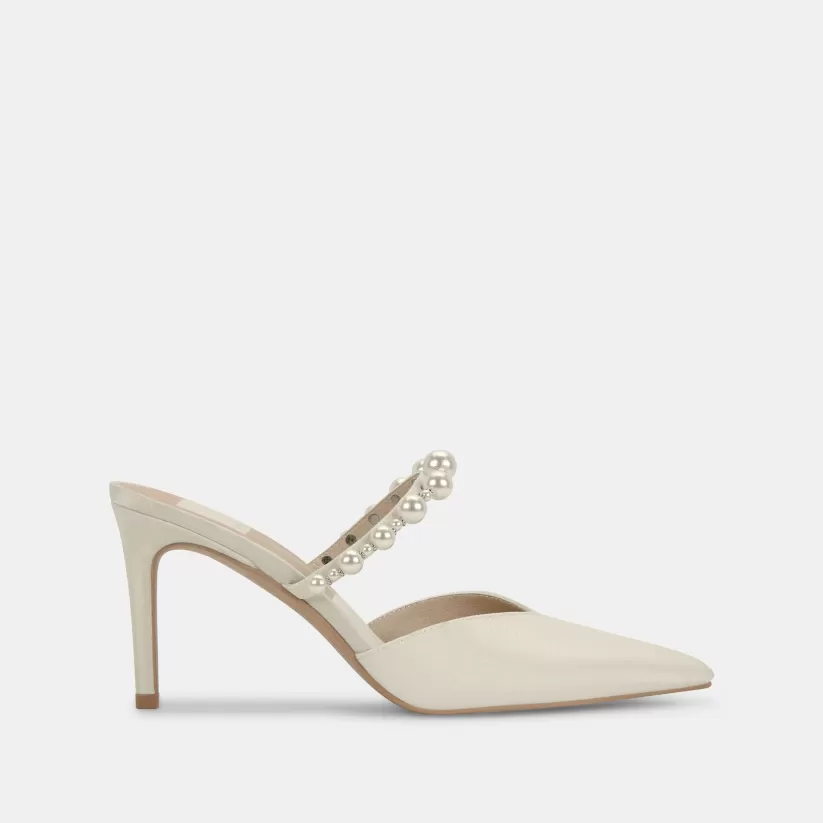 Extended Sizing | Mules & Clogs | Dolce Vita KANIKA PEARL HEELS VANILLA SILK VANILLASILK