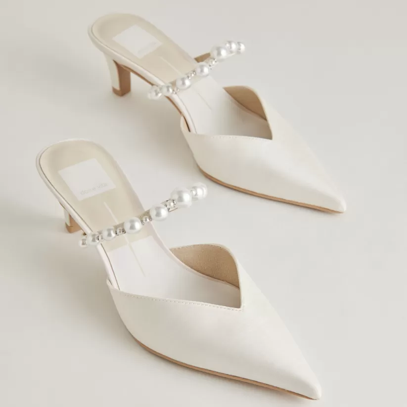 Extended Sizing | Mules & Clogs | Dolce Vita KANIKA PEARL MID HEELS VANILLA PEARLS VANILLAPEARLS