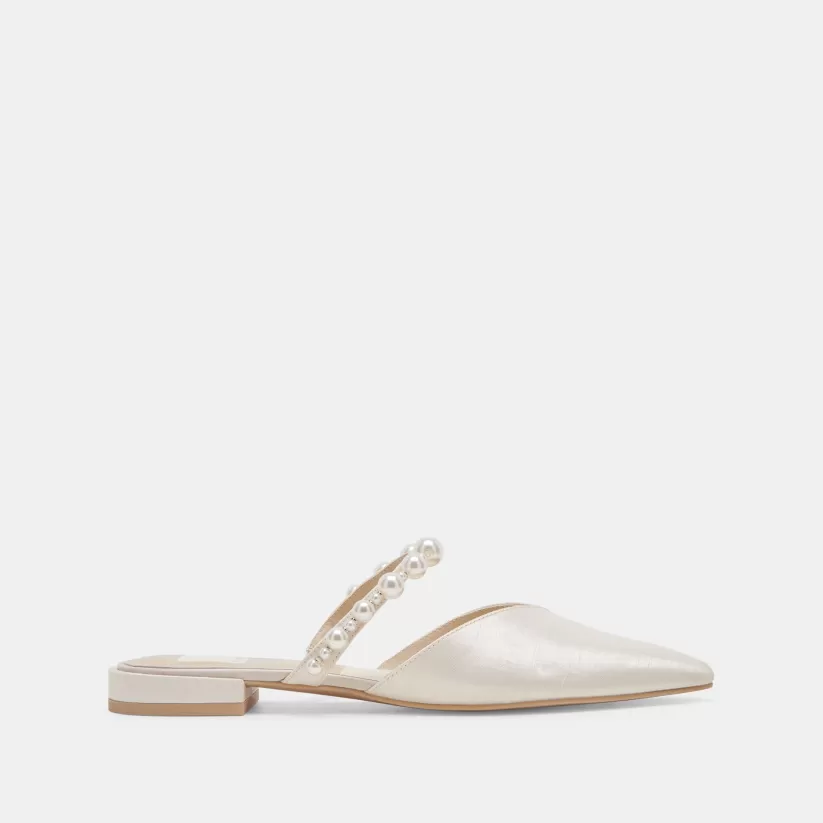 Wide Widths | Mules & Clogs | Dolce Vita KANIKA PEARL WIDE FLATS VANILLA PEARLS VANILLAPEARLS