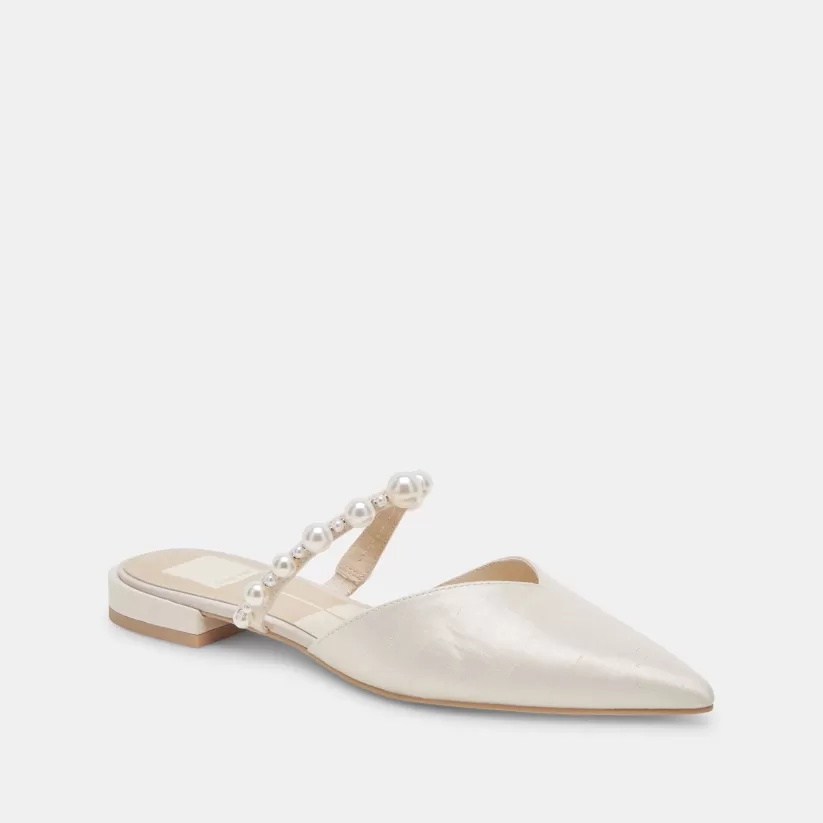Wide Widths | Mules & Clogs | Dolce Vita KANIKA PEARL WIDE FLATS VANILLA PEARLS VANILLAPEARLS