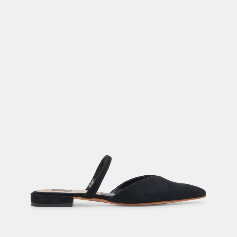 Wide Widths | Mules & Clogs | Dolce Vita KANIKA WIDE FLATS ONYX SUEDE ONYXSUEDE