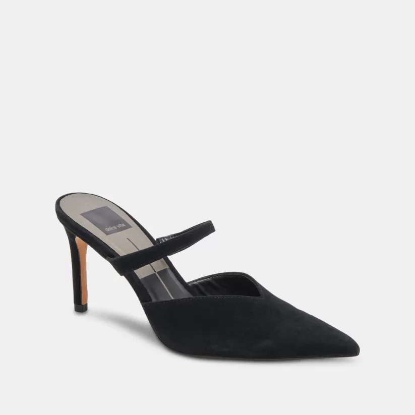 Wide Widths | Mules & Clogs | Dolce Vita KANIKA WIDE HEELS ONYX SUEDE ONYXSUEDE