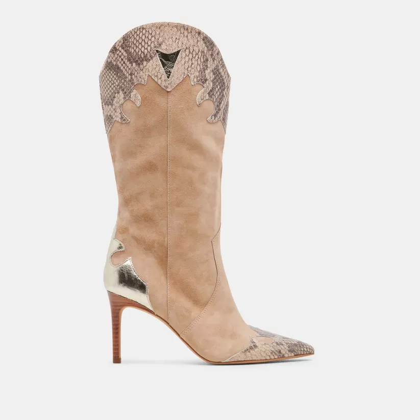 Western Inspired | Tall Boots | Dolce Vita KASEDY BOOTS TAUPE MULTI SUEDE TAUPEMULTISUEDE